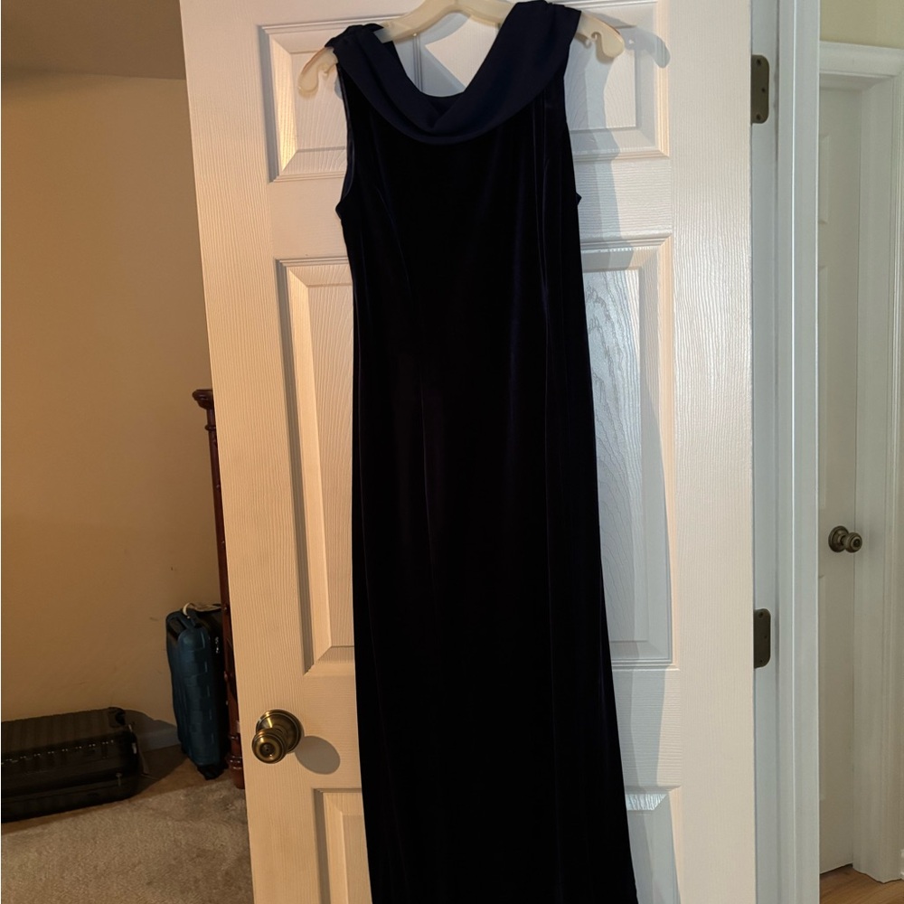 Coldwater Creek Navy High Low Dress - Picture 2 of 4